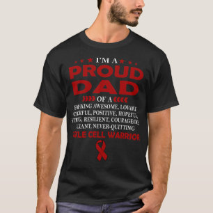 T-shirt Je suis fier papa du guerrier de la CELLULE SICKLE