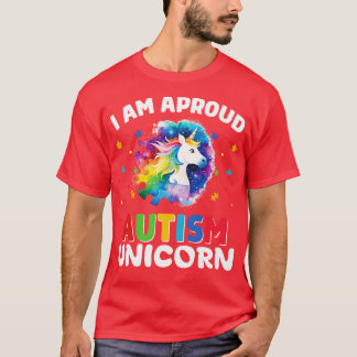 T-shirt je suis fière autisme licorne