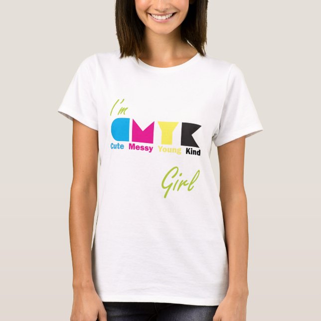 T-shirt Je suis fille de CMYK (Devant)