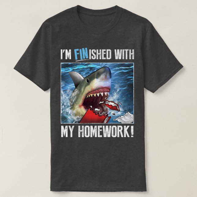 T-shirt Je Suis Fini Avec Mon Travail À La Maison (Design devant)