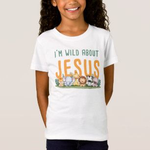 T-Shirt Je suis folle de Jésus Foi chrétienne des enfants 