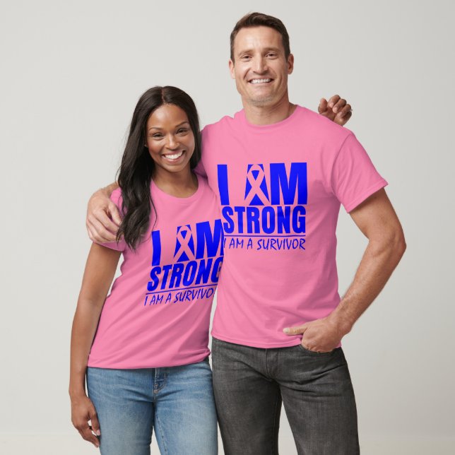 T-shirt Je suis fort - je suis un survivant - Colon Cancer (Unisexe)