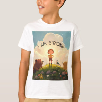 T-shirt Je Suis Forte Affirmation Garçons