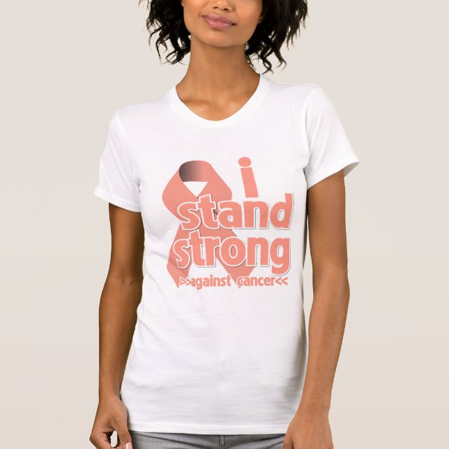 T-shirt Je Suis Forte Contre Le Cancer De L'Utérine (Devant)
