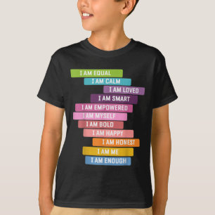 T-shirt Je Suis Forte Cute Kids Growth Mindset Positif Aff