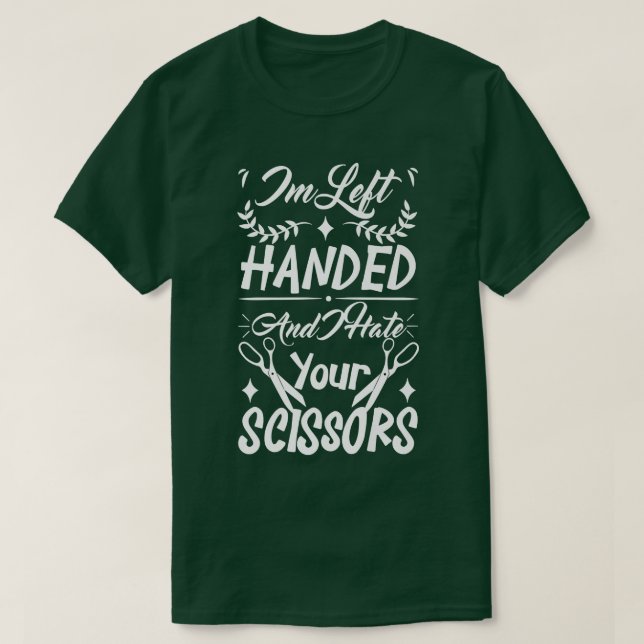 T-shirt Je Suis Gauche Et Je Déteste Vos Ciseaux (Design devant)