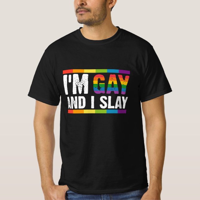 T-shirt Je suis Gay et je suis Gay pride LGBTQ (Devant)