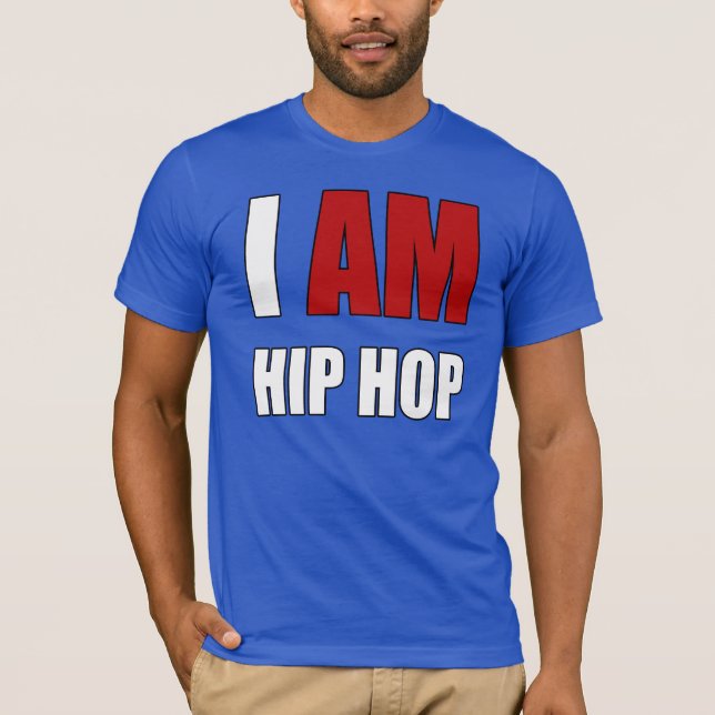 T-SHIRT "JE SUIS HIP HOP" LETTRE ROUGE (Devant)