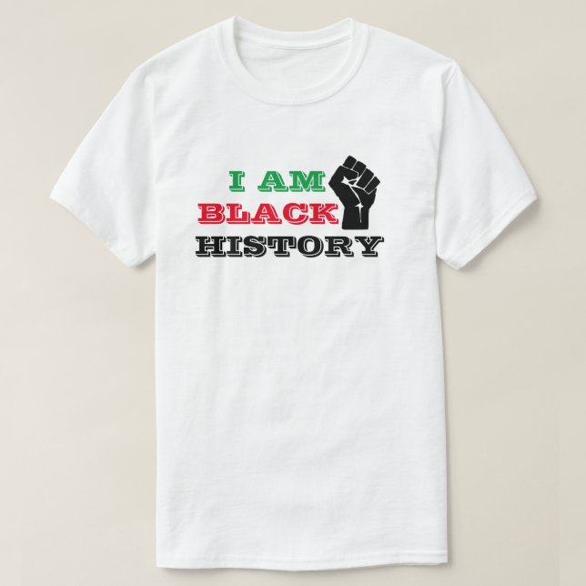 T-SHIRT JE SUIS HISTOIRE NOIRE (Design devant)