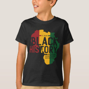 T-SHIRT JE SUIS HISTOIRE NOIRE MOIS HISTORIQUE NOIR