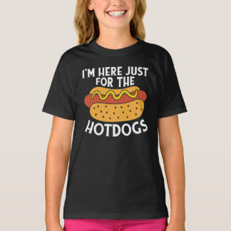 T-shirt Je suis ici juste pour les chiens de traîneau