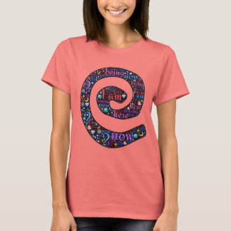 T-shirt JE SUIS, ici, maintenant, l'émoticône en spirale s
