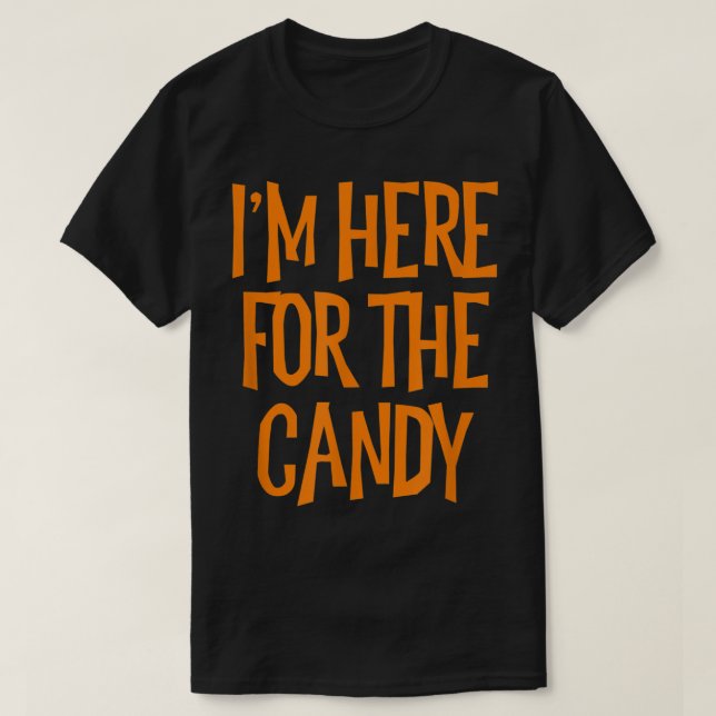 T-shirt Je Suis Ici Pour CandyHalloween (Design devant)