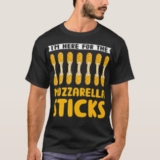 T-shirt Je suis ici pour la Mozzarella bâtonnets drôle de 