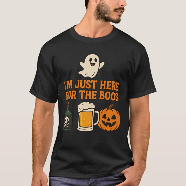 T-SHIRT JE SUIS ICI POUR LE BOOS (Devant)