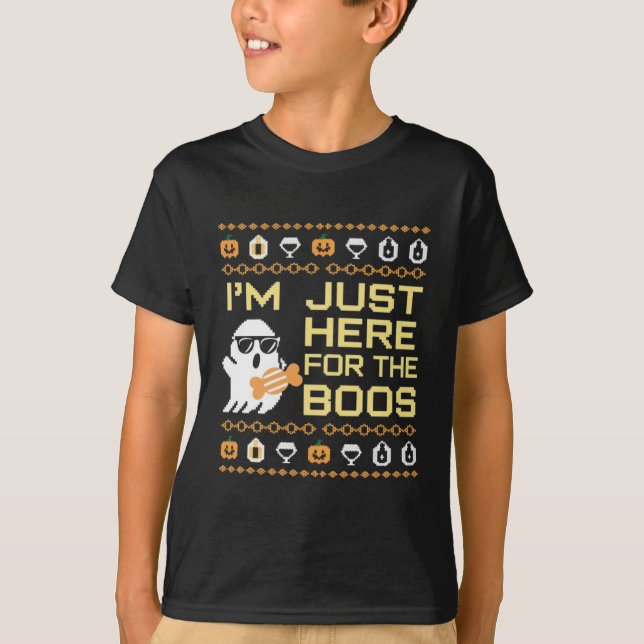 T-SHIRT JE SUIS ICI POUR LE BOOS (Devant)