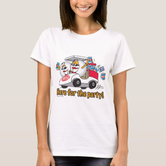T-shirt Je suis ici pour les filles de chariot de golf de