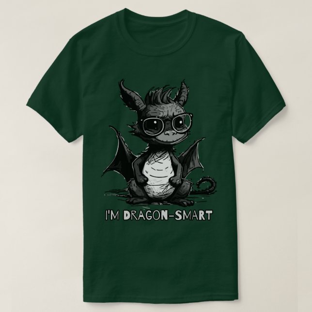 T-shirt Je suis intelligent comme un dragon (Design devant)