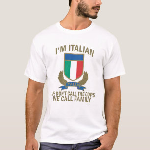 T-shirt Je suis italien nous n'appelle pas les cannettes