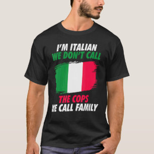 T-shirt Je suis Italien On appelle Famille