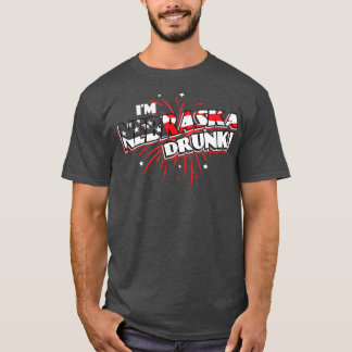 T-shirt Je suis ivre du Nebraska  Bière américaine Boire M