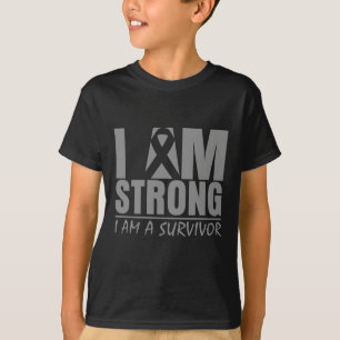 T-shirt Je suis - je suis un survivant - tumeur cérébral