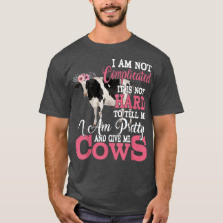 T-shirt Je suis jolie et donne-moi des vaches drôle Farme