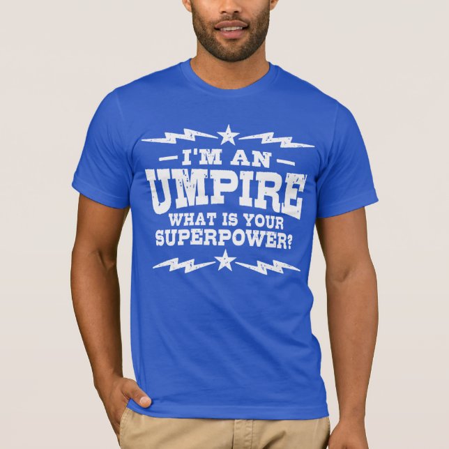 T-shirt Je suis juge-arbitre Quelle est votre superpuissan (Devant)