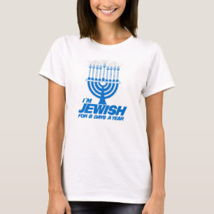T-shirt Je suis JUIF PENDANT 8 JOURS PAR AN - .png