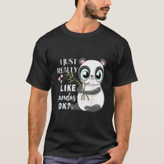T-shirt Je Suis Juste Fou Des Pandas Ok Panda