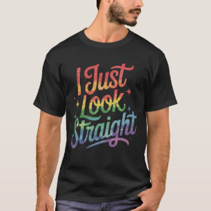 T-shirt Je suis juste hétéro Arc-en-ciel LGBTQ Fierté Alli
