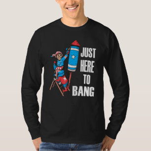 T-shirt Je suis juste ici pour Bang Gnomes 4 juillet drape