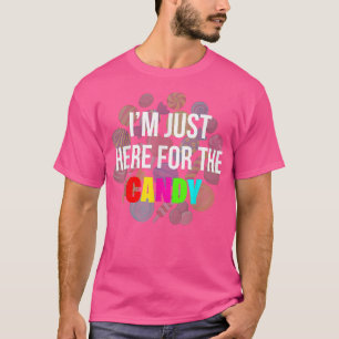 T-shirt Je Suis Juste Ici Pour Candy Easter Egg Joyeux Pâq