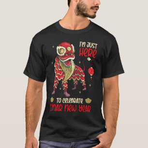 T-shirt Je suis juste ici pour célébrer le nouvel an lunai