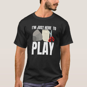 T-shirt Je suis juste ici pour jouer des ciseaux de papier