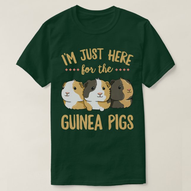 T-shirt Je suis juste ici pour la conception de cobayes po (Design devant)