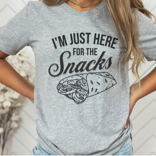 T-shirt Je suis juste ici pour la fête des snacks