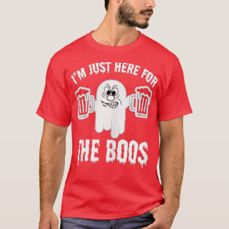 T-shirt Je suis juste ici pour le Boos drôle Halloween Gho