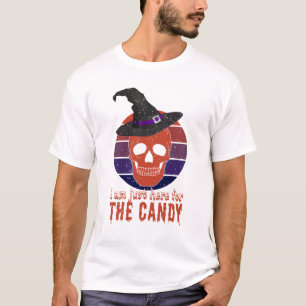 T-shirt Je suis juste ici pour les bonbons. Conception dép