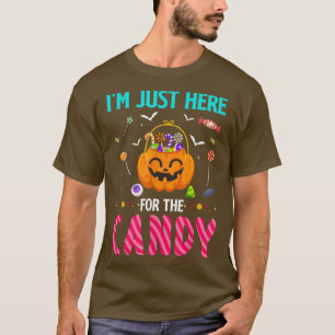 T-shirt Je Suis Juste Ici Pour Les Bonbons De La Fête D'Ha