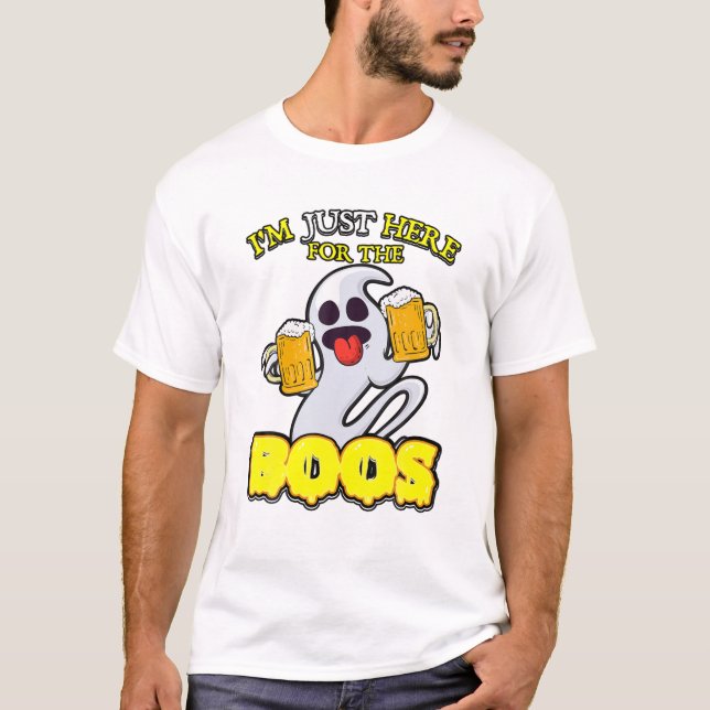 T-shirt Je suis juste ici pour les Boos - Bière Lover Éffr (Devant)