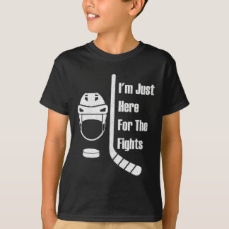 T-shirt Je suis juste ici pour les combats Funny Hockey (3