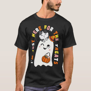 T-shirt Je suis juste ici pour les friandises chat mignon 