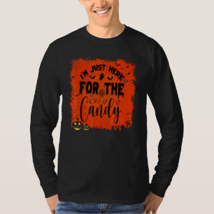 T-shirt Je suis juste ici pour les friandises Halloween Tr