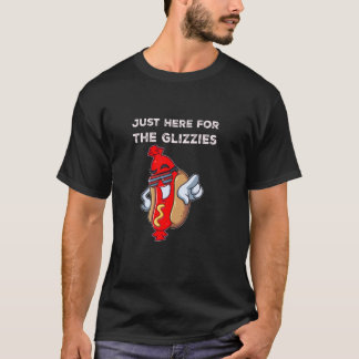T-shirt Je suis juste ici pour les Glizzies Funny Quart de