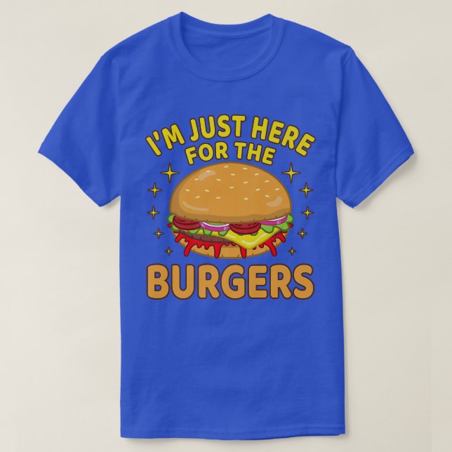T-shirt Je suis juste ici pour les hamburgers Cheeseburger (Design devant)