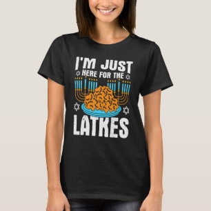 T-shirt Je suis juste ici pour les Latkes - Hashana Pesa j