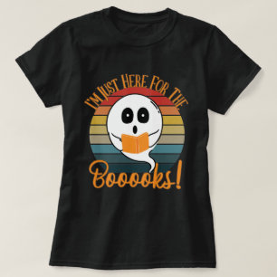 T-shirt Je suis juste ici pour les livres Ghost Books Hall