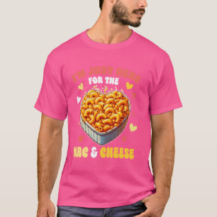 T-shirt Je suis juste ici pour les pâtes Mac & Cheese Maca