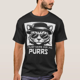 T-shirt Je suis juste ici pour les ronrons Introverti cool